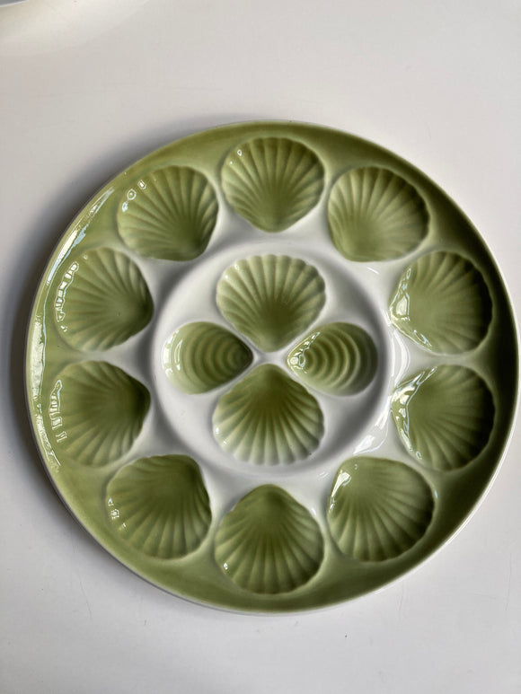 Oesterbord groot groen wit - Estable Store | Vintage art design | Rotterdam Hillegersberg