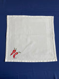 4 witte katoenen servetten rode peper - Estable Store | Vintage art design | Rotterdam Hillegersberg