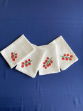 4 Servetten wit cherry tomaat - Estable Store | Vintage art design | Rotterdam Hillegersberg