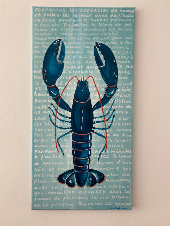Schilderij Kreeft blauw - Estable Store | Vintage art design | Rotterdam Hillegersberg