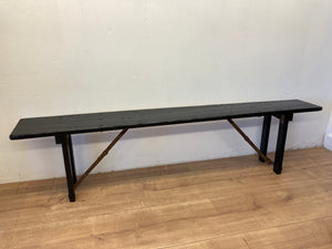 Houten bank zwart - Estable Store | Vintage art design | Rotterdam Hillegersberg