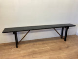 Houten bank zwart - Estable Store | Vintage art design | Rotterdam Hillegersberg
