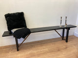 Houten bank zwart - Estable Store | Vintage art design | Rotterdam Hillegersberg