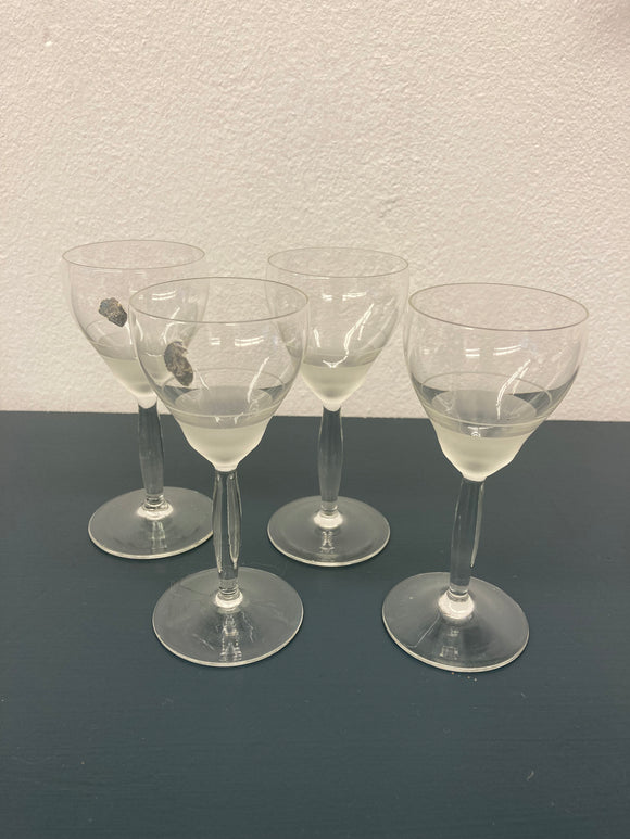 4 Likeur glazen Leerdam. - Estable Store | Vintage art design | Rotterdam Hillegersberg