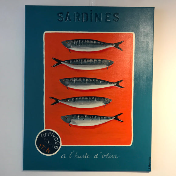 Schilderij sardines - Estable Store | Vintage art design | Rotterdam Hillegersberg